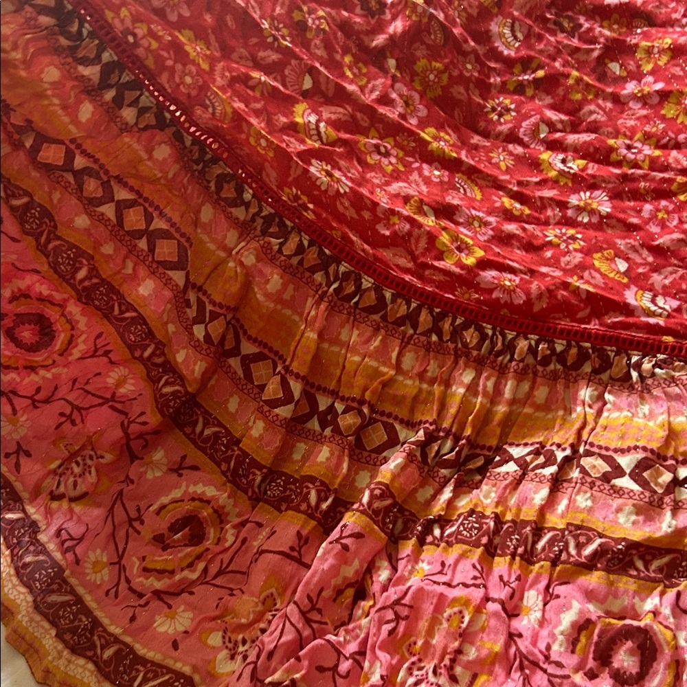 Spell & The Gypsy Floral Red Spaghetti Strap Dress - Picture 4 of 7
